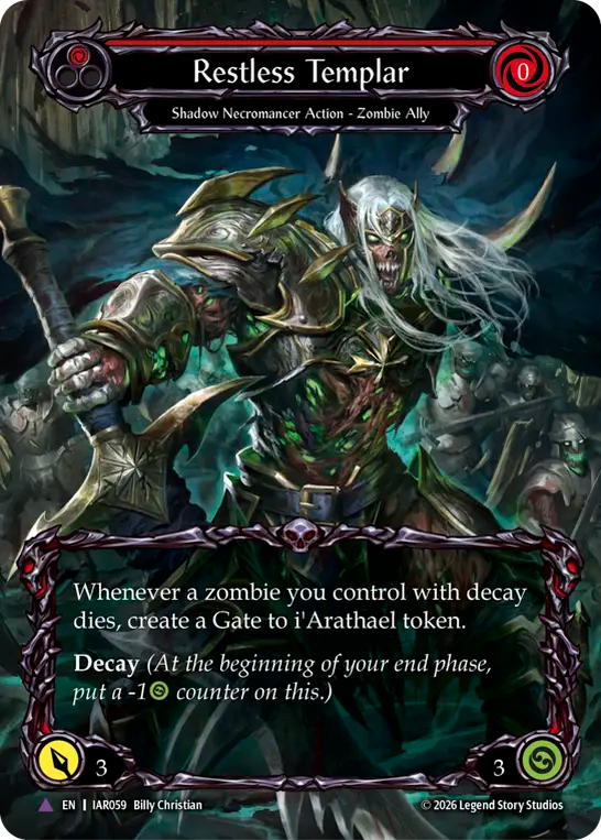 【EN】〈CF〉Restless Templar/彷徨う聖騎士(Red)[Full Art] [IAR059]