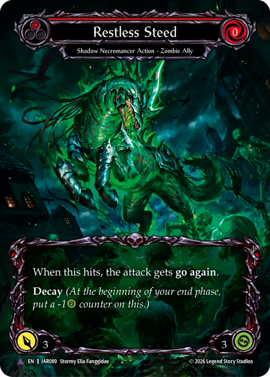 【EN】〈CF〉Restless Steed/彷徨う軍馬(Red)[Full Art] [IAR089]