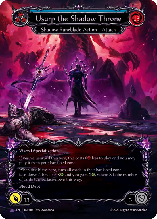 【EN】〈CF〉Usurp the Shadow Throne/侵奪されし影冠(Blue)[Full Art] [IAR110]