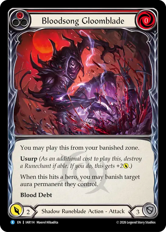 【EN】〈RF〉Bloodsong Gloomblade/血唱の堕剣士(Red) [IAR114]
