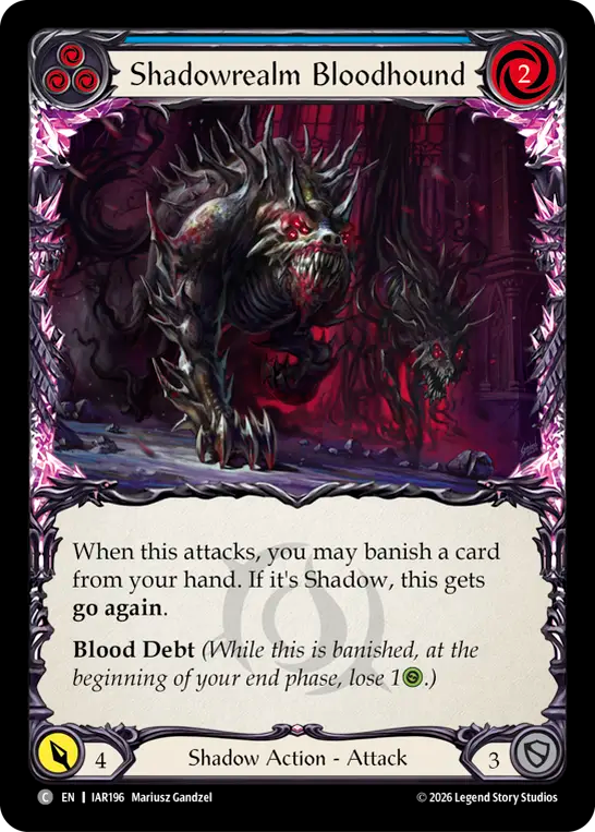 【EN】Shadowrealm Bloodhound/影の地の血猟犬(Blue) [IAR196]