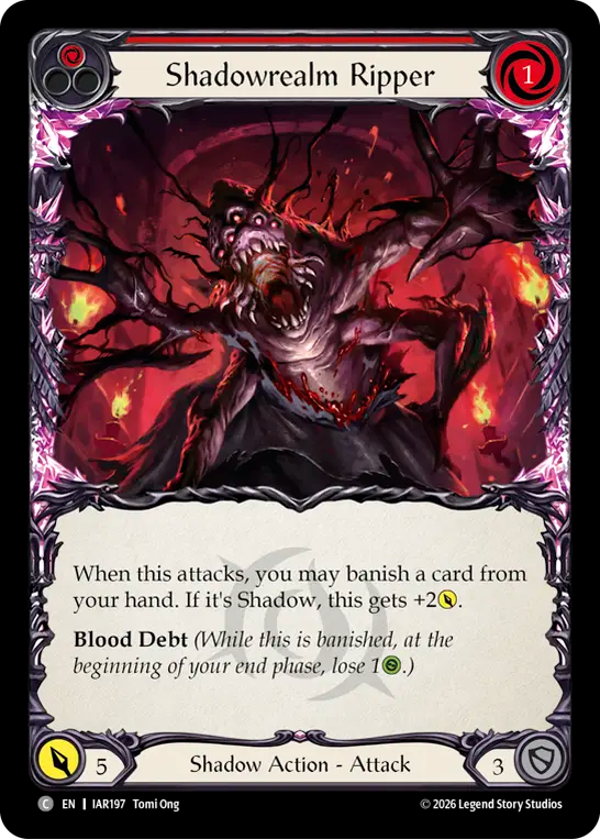 【EN】Shadowrealm Ripper/影の地の切り裂き魔(Red) [IAR197]
