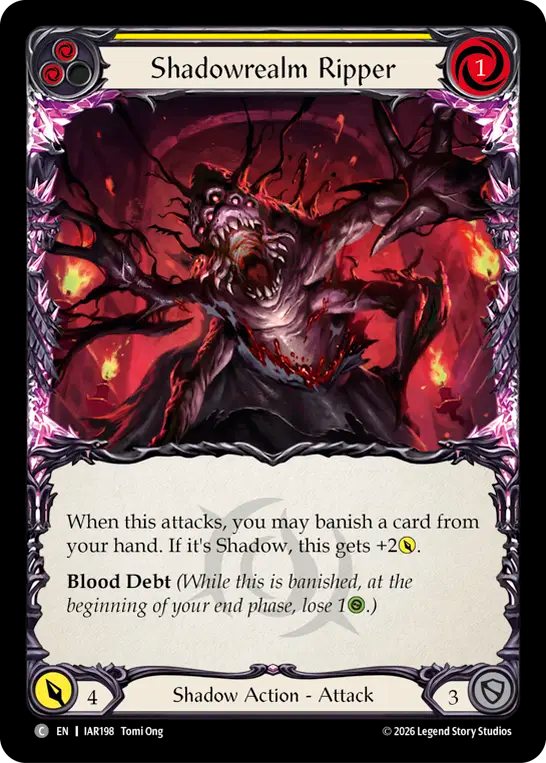 【EN】Shadowrealm Ripper/影の地の切り裂き魔(Yellow) [IAR198]
