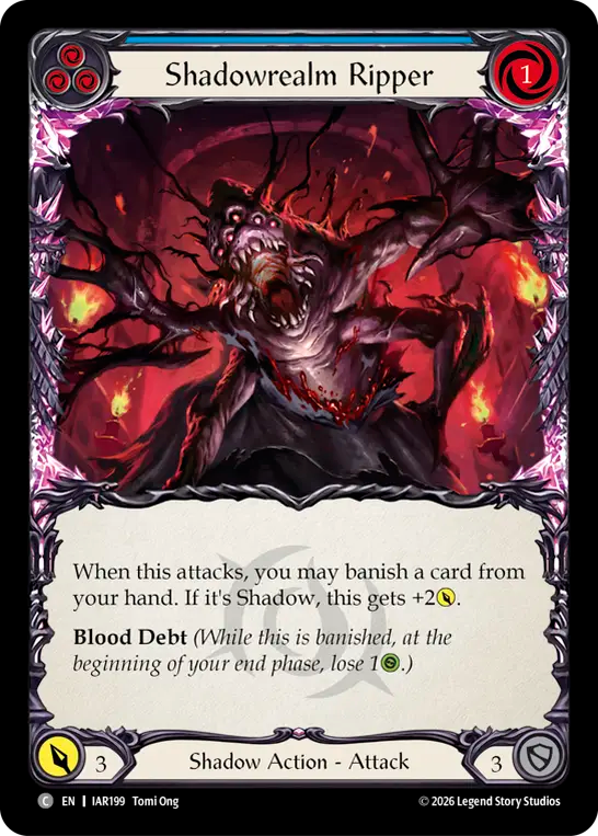 【EN】〈RF〉Shadowrealm Ripper/影の地の切り裂き魔(Blue) [IAR199]