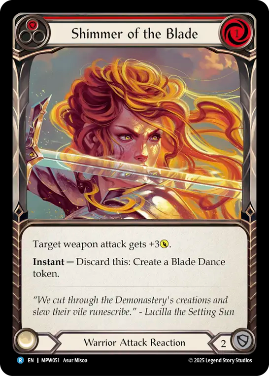 【EN】〈RF〉Shimmer of the Blade/剣光(Red) [MPW051]
