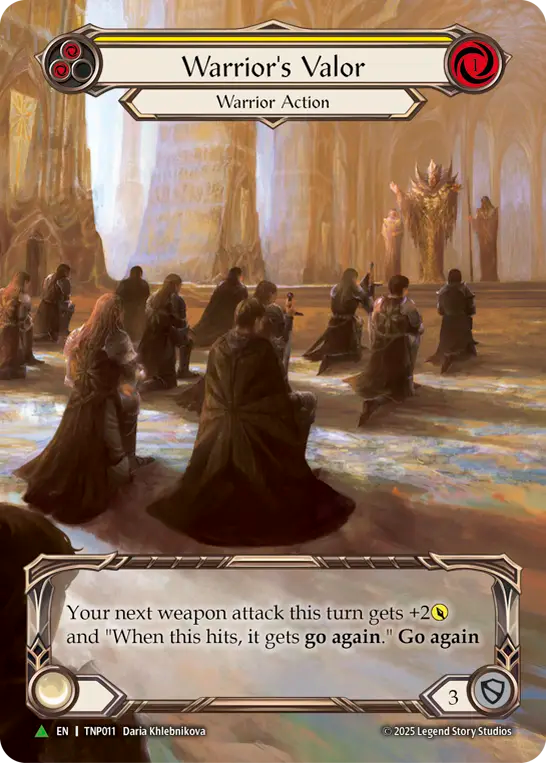 【EN】〈CF〉Warrior's Valor / 戦士の武勇(Yellow)[Full Art] [TNP011]